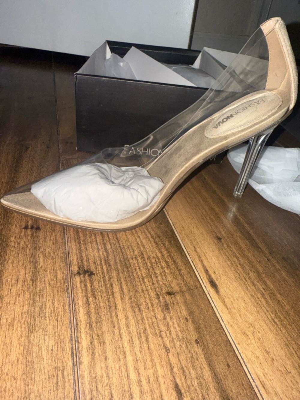 Fashion Nova clear pumps- NEVER WORN